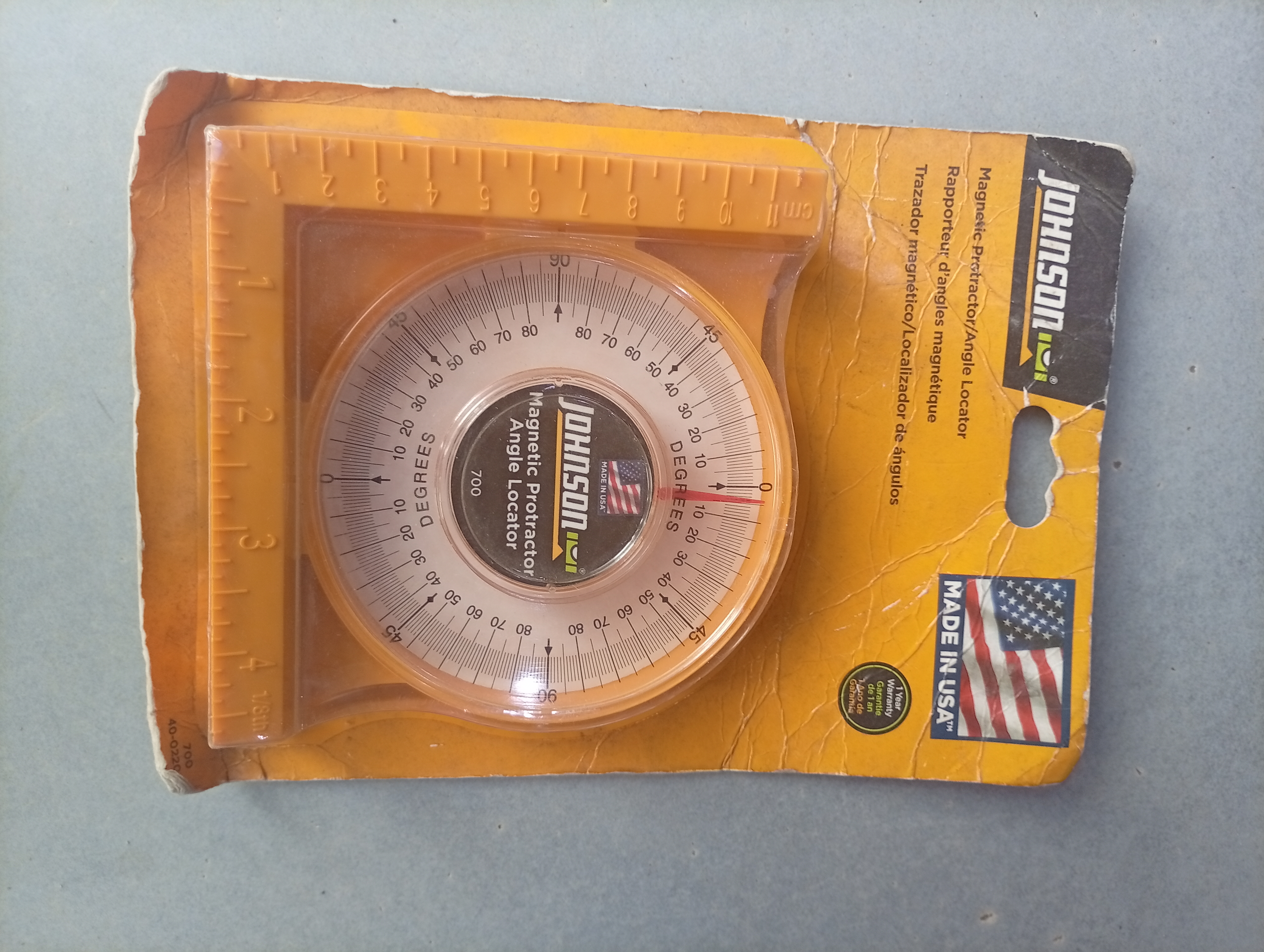 Johnson magnetic protractor