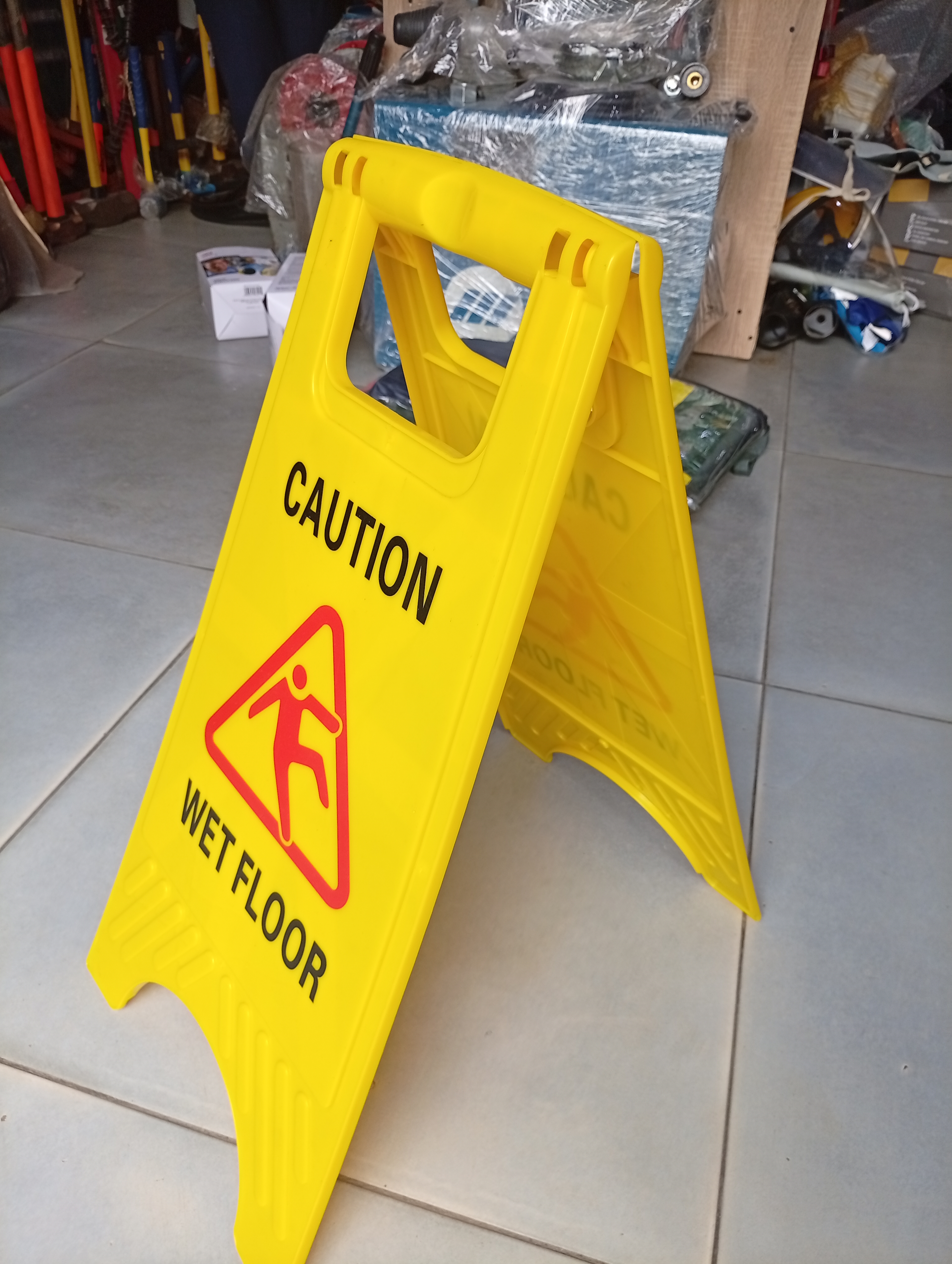 Caution wet floor